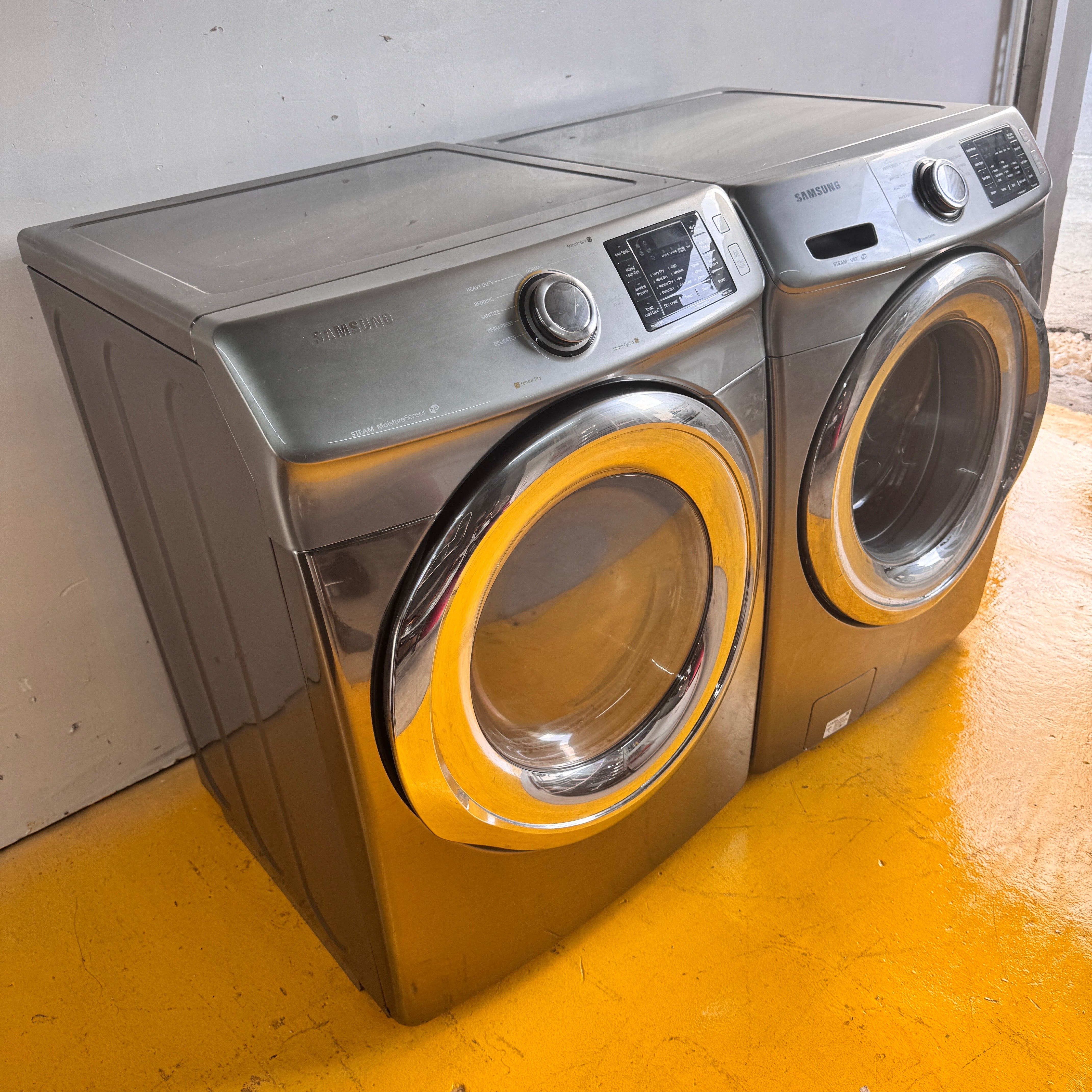 Samsung Washer and Dryer Front Load - Grey Samsung Washer and Dryer Front Load - Grey